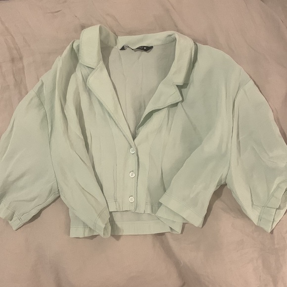 ZARA Mint crop top. Very light and airy. Super cropped - Picture 3 of 4